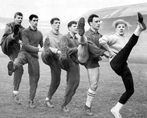 Football Archive Collection: Millwall players training with a ballet dancer 1964
