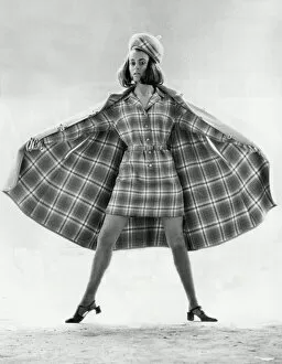 Fashions from the Fifties and Sixties Collection: Model Susan Shaw wearing a cape