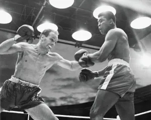 Muhammad Ali v Henry Cooper in a non-title fight at Wembley Stadium in 1963