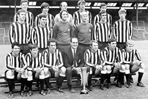 Team groups Collection: Newcastle United with the 1968/69 Fairs Cup trophy