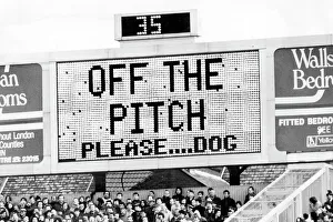 Football Grounds And Crowd Prints: Off The Pitch Please Dog!