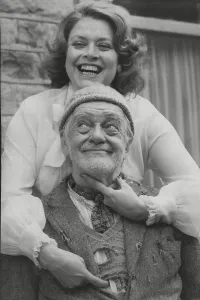 Black And White Prints: Bill Owen with Lynda Baron on set of Last of the Summer Wine