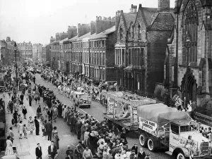 Parade by Billy Smart's circus in Liverpool Parade by Billy Smart's circus in Liverpool