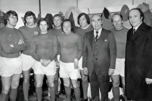 England Football Team Prints: Players from England's 1966 World Cup squad turn out for a benefit match 1976