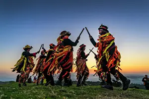 Scenic Prints: The Powderkegs Morris Dancers Dance up the Dawn and welcome the sunrise on the first day of May