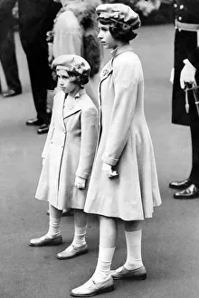 Royalty Prints: Princess Elizabeth with her sister Princess Margaret Rose in 1939