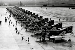 RAF McDonnell-Douglas F4 Phantom aircraft at RAF Coningsby