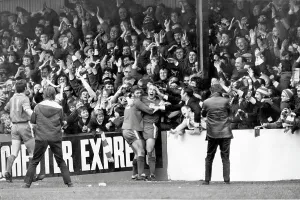 Black And White Prints: Ray Crawford scores Colchester United's third goal to complete a memorable giant-killing act