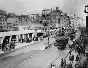 London Prints: Remains of John Lewis department store following bombing in World War Two, 1945