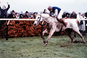 Racing Prints: Richard Dunwoody on Desert Orchid at Kempton in the King George VI Rank Steeplechase
