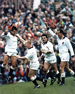 Rugby Union Prints: Rob Andrew, Richard Hill