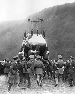 Aircraft Prints: Scientist Max Cosyns, in his Stratosphere Explorer Balloon, at Hour-Havenne, in Belgium