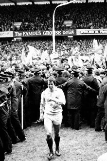 Rugby Union Collection: Scotland player David Leslie leaves the pitch after a 21-12 victory over France