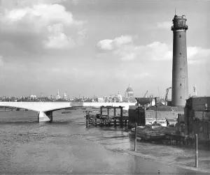Thames Prints: Shot Tower near Waterloo Bridge, London