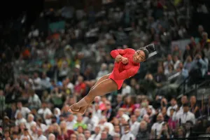Olympics Prints: Simon Biles wins gold in the vault final. Paris 2024 Olympics