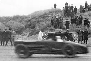 Motoring Prints: Sir Henry Segrave Beating the world speed record on 16 March 1926
