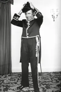 Sir Matt Busby, in ceremonial dress as Knight Commander of St Gregory, 1972