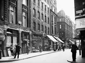 London Prints: Soho 1956. The corner of Wardour and Brewer Street