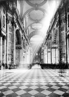 Black And White Prints: St Paul's Cathedral interior 1955