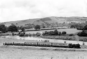 Locomotives Prints: The steam engine Owain Glyn Dwr travelling up the Rheidol Valley