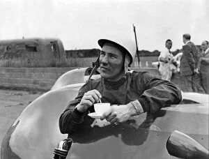 Motor Racing Collection: Stirling Moss has a cup of tea