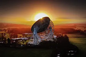 Scenic Prints: Sunrise at Jodrell Bank Observatory
