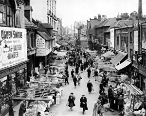 London Prints: Surrey Street market Croydon, 1938