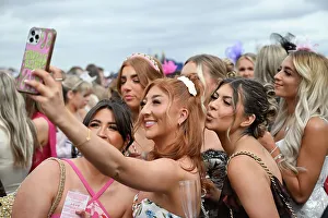 Racing Prints: Taking a selfie Grand National Festival at Aintree