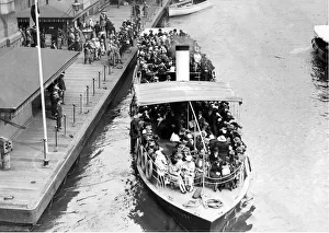Thames Prints: A Thames pleasure steamer leaving Westminster Pier 1924