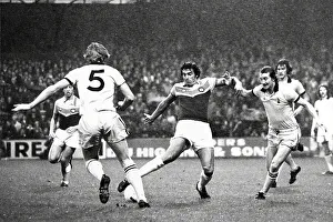 Trevor Brooking and Willie Young West Ham v Tottenham Hotspur 5-3