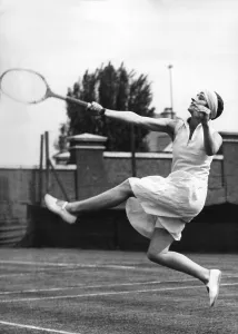 Black And White Prints: Violet Lermitte, tennis player 1929