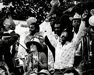 Cricket Prints: West Indies cricket fans at England v West Indies test match at Headlingly 1976